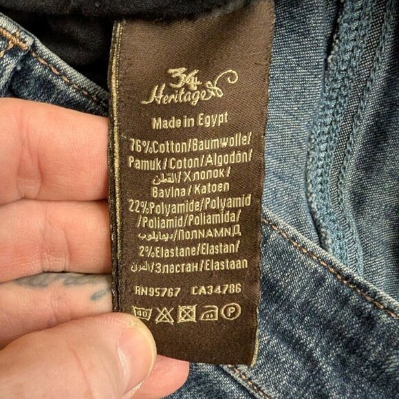 34 Heritage Jeans Mens 30x30 Charisma Comfort Rise Classic Blue Denim Casual - Picture 13 of 14